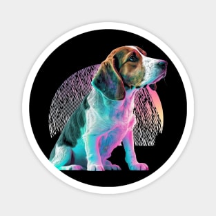 Vaporwave Beagle Magnet